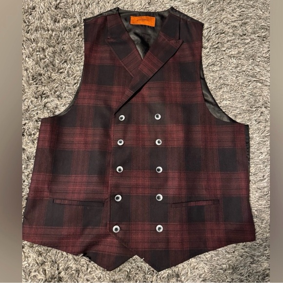 Zara Other - Men Italian maid statement Stylish Plaid Double-Breasted Vest